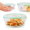 960 Ml Airtight Round Glass Container For Food Storage