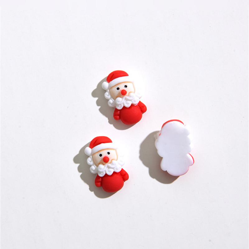 2025 New Cute Mini Cartoon Christmas Series Resin Figurine Crafts Flatback Cabochon Ornament Jewelry Making Hairwear Accessorie