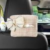 Scatola porta fazzoletti per auto Carino fiocco scatola da pompaggio per schienale seggiolino auto Borsa porta fazzoletti per auto di pregio
