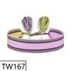 Handmade Bohemian Embroidered Logo Tassel Bracelet - Ethnic Style Friendship Band