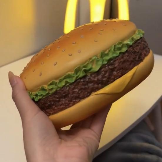 Burger Tissue Box Large Capacity Realistic Looking Hamburger Tissue Storage Box Decorative Paper Towel