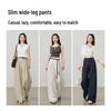 ESE-Y Women's Drapey Linen Blend Wide-Leg Pants