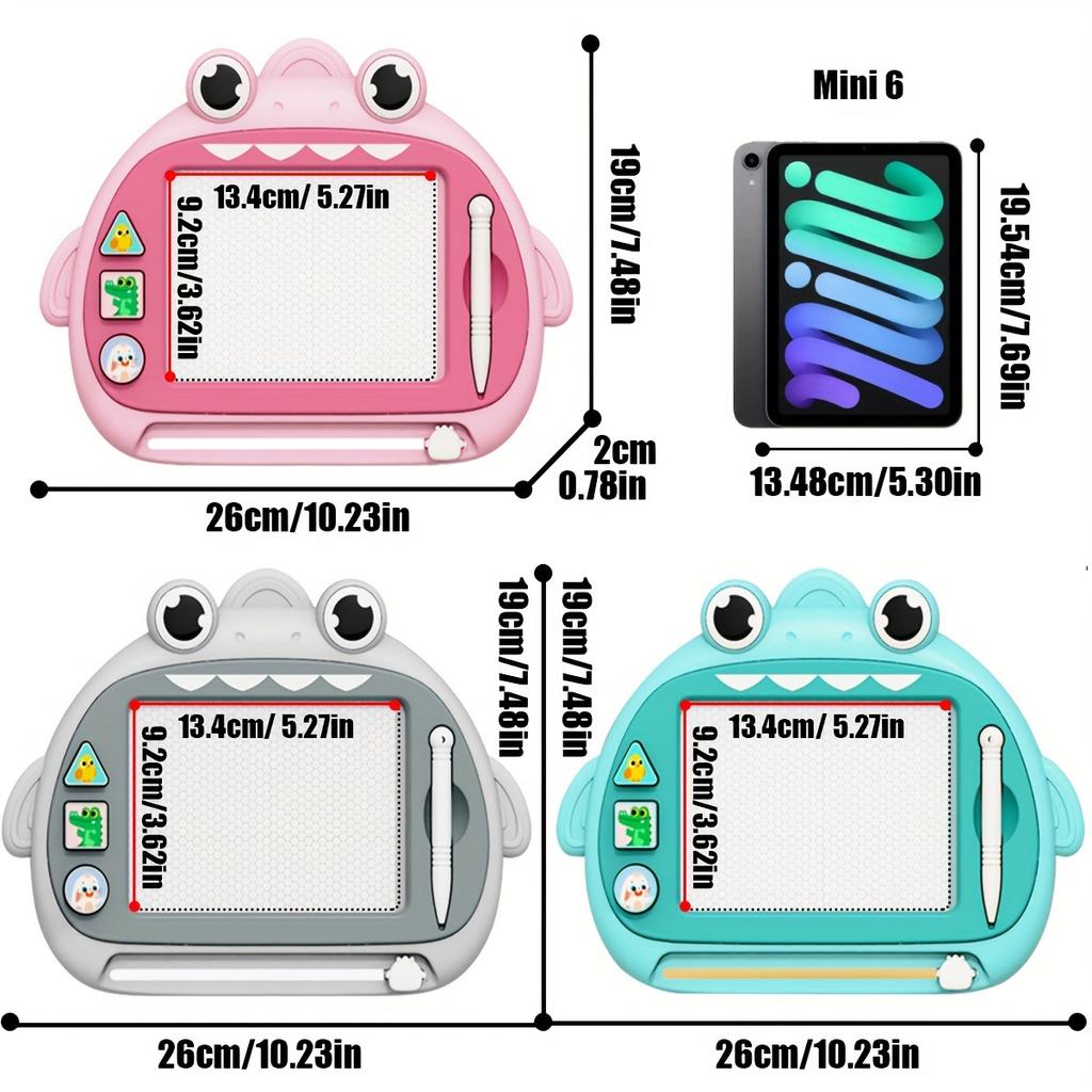 1pc Kids Magnetic Drawing Board with Stamps - Doodle Writing Board for Children, Educational Learning Toy, ABS Resin for Boys & Girls