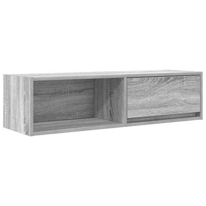 VidaXL TV Cabinet Sonoma Grey 100x31x25.5 Cm Engineered Wood, TV Stand, Hi-fi Cabinet, Entertainment Center, TV Buffet, 861482