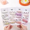 5Pcs/Set Cute BB Clips Set Sweet Kids Hair Clips Fashion Floral Barrettes  Women Girls