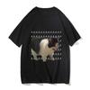 Lustiges Meme Traurige Weinende Katze Aufgedrucktes Damen Herren Freizeit T-Shirt Harajuku Lässige Mode T-Shirts Kleidung Kurzarm Täglich
