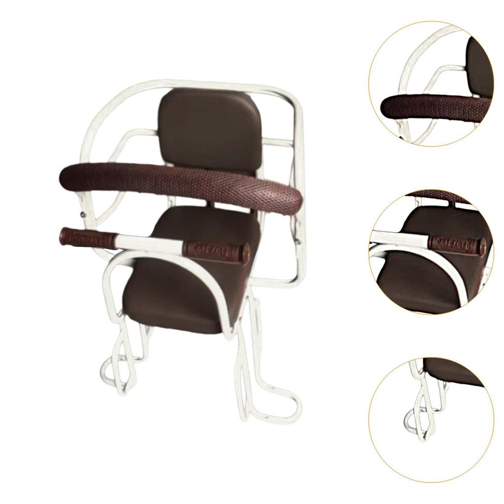 Kids Bike Seat Stable Portable with Backrest Protective Child Rear No Belt