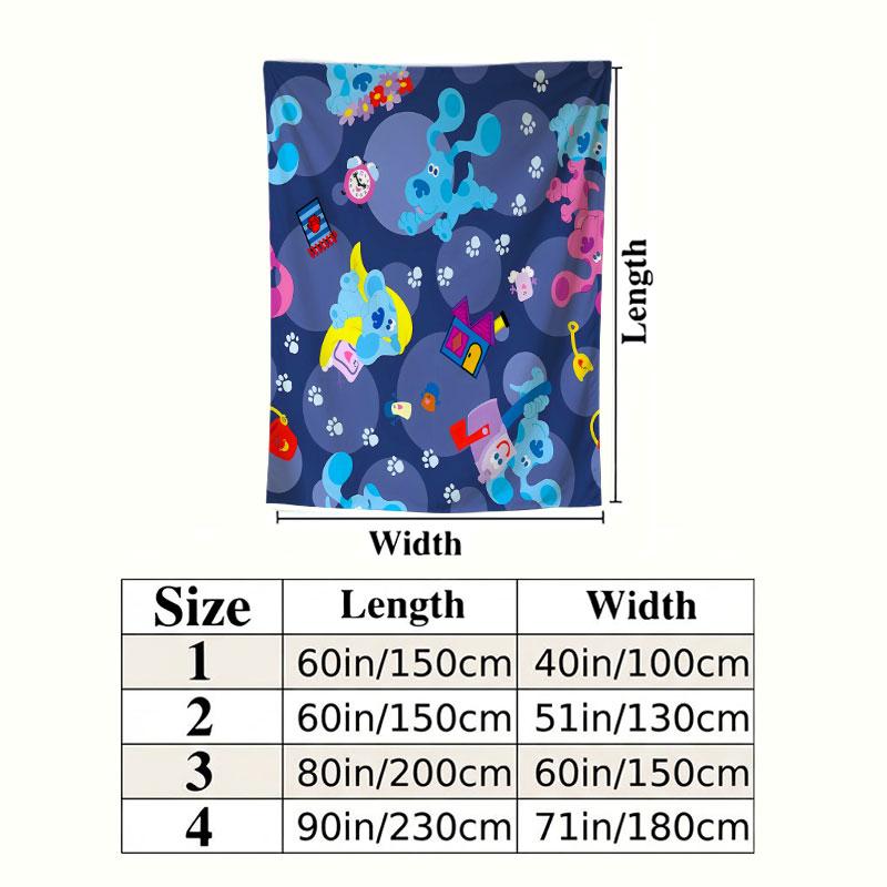 Blue'S Clues Wall Tapestry Aesthetic Wall Hanging Printed Fabric Blanket Decorative Tapestries For Bedroom Living Room Home Decor