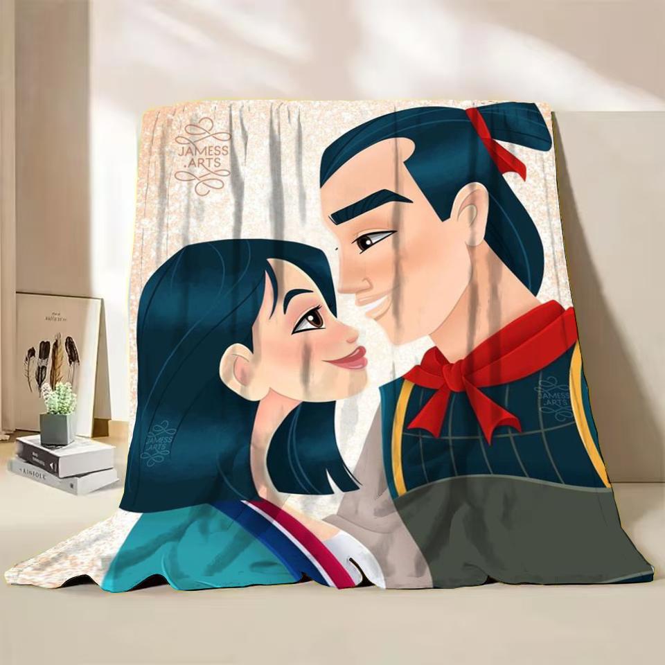 Disney Mulan Flannel Throw Blankets for Bed Sofa Home Bedroom Office Travel Children's Cover Blanket Kids Winter Warm Soft Gifts