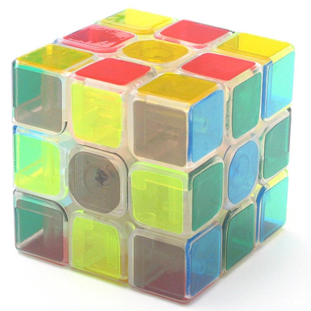 ZCUBE Intelligence Z CUBE for Girl Boy 06 Yr Square 3x3 Z-CUBE Crystal Magic Brain Speedcube Puzzle გამჭვირვალე 3D თავსატეხი 333cube