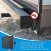 2pcs RV Bumper Cap Cover, Aluminum Square Bumper Plug End Caps Fits Standard 4-Inch Square Camper Bumpers, Vent Holes Sewer Cap for Parts and