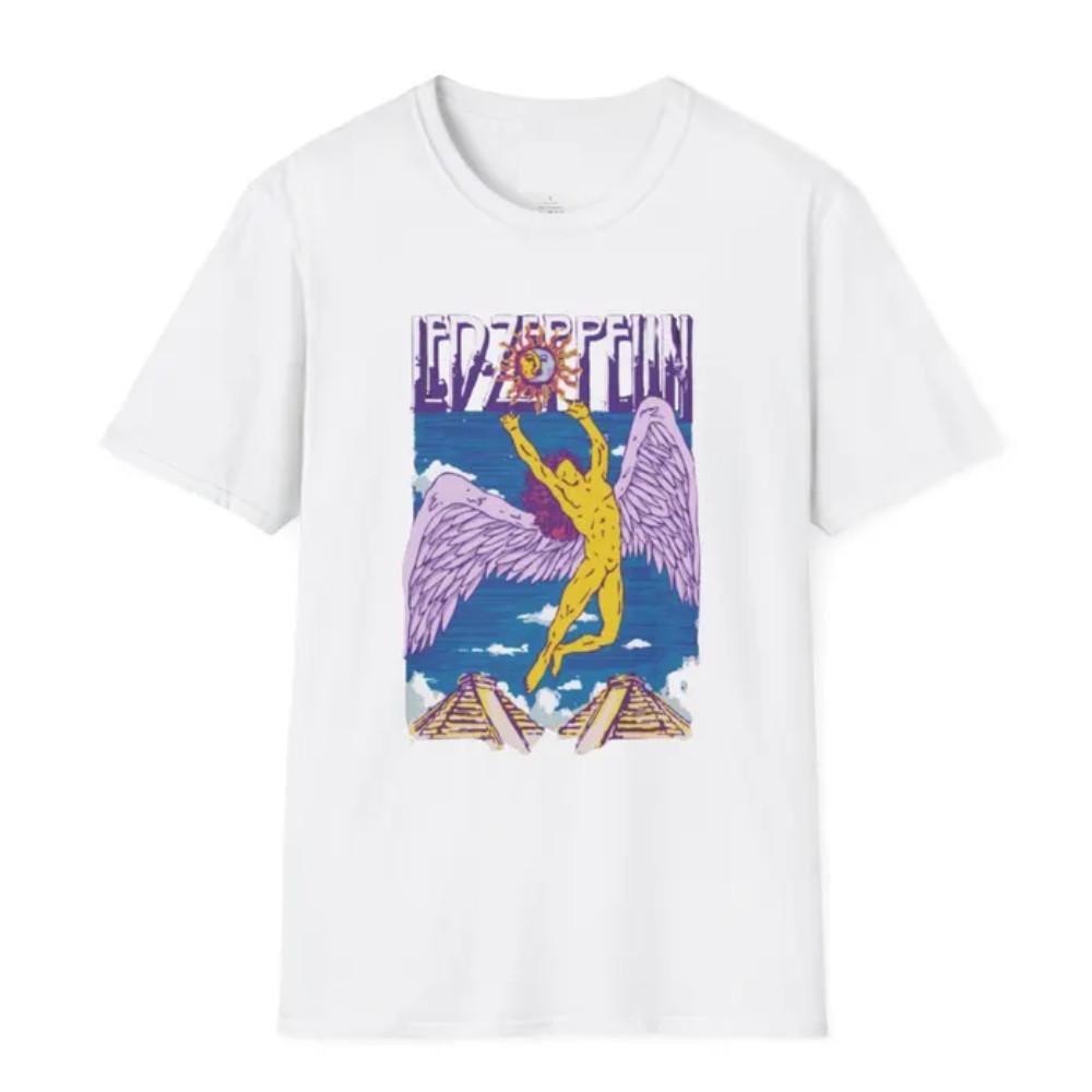 Led Zeppelin Retro T-Shirt 70s Music Lover Gift Classic Rock Style Shirt