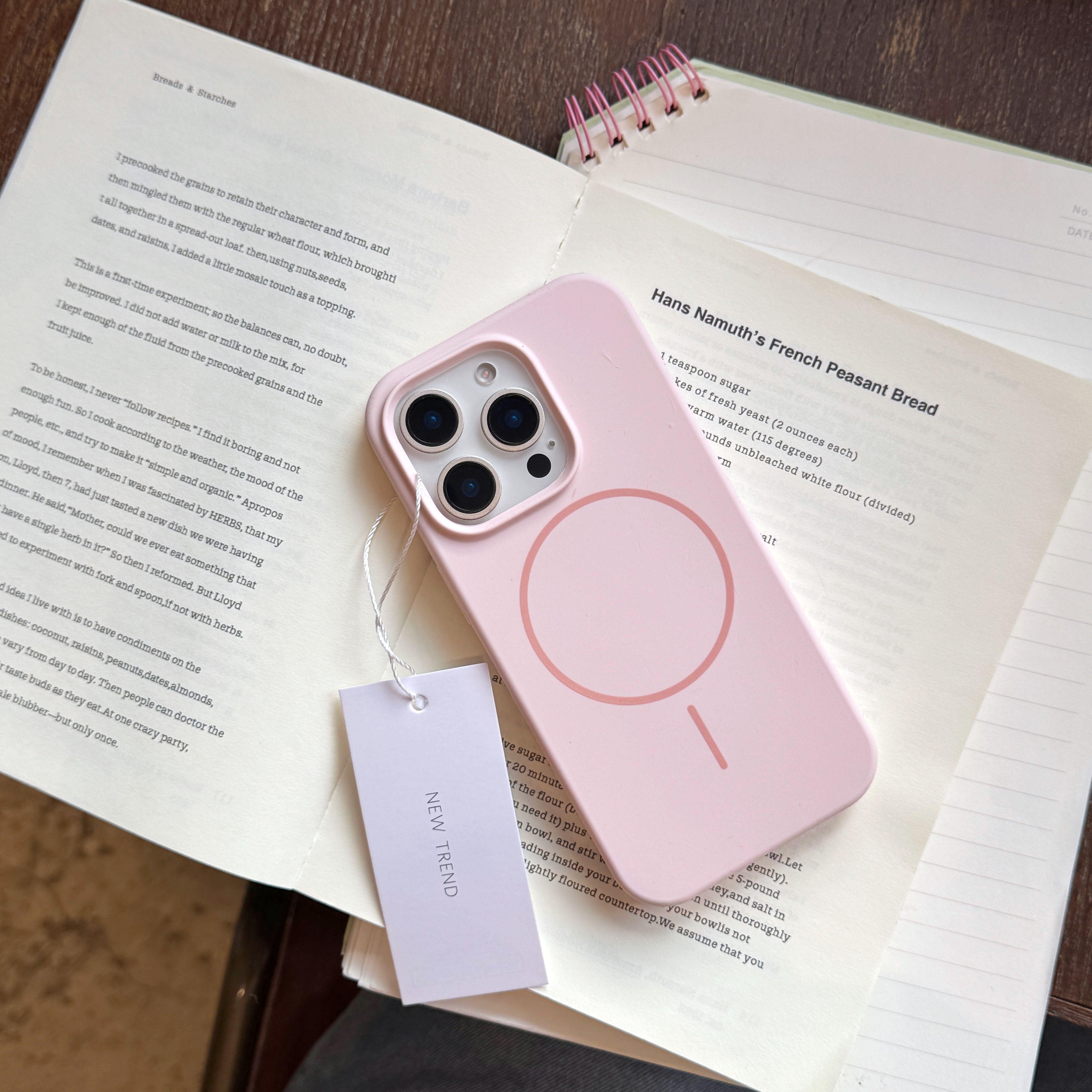 

Чехол из жидкого силикона для телефона Apple iPhone 16ProMax - чистый цветной противоударный креативный чехол Magsafe для iPhone 16/15/14/13/12/11/Plus/Pro/Pro iPhone 16 Pro Max розовый