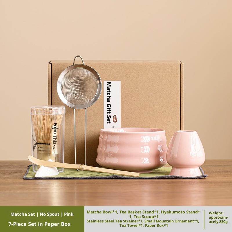 

7Pcs/Set Matcha Spoon Matcha Bowl Set Tea-Making Tools Tea Set Accessories Ceramic Japanese Matcha Tea Set