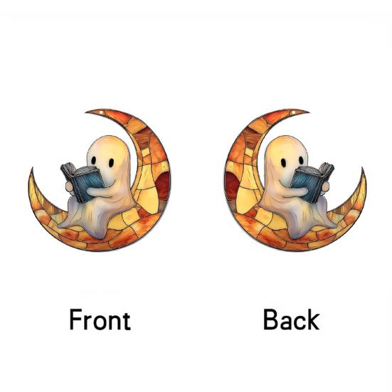 Ghost-Themed Pendant Sun Catcher Art Peaceful Atmosphere Sunlight Reflection Ornament Home Garden Decor