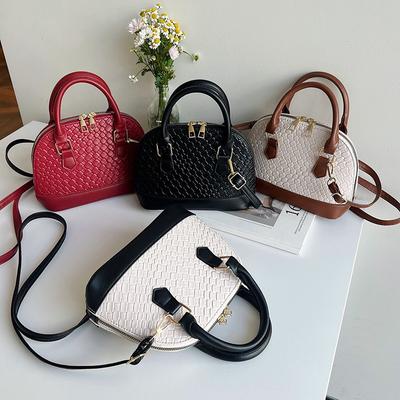 Popular Fashion Solid Color Beautiful Handbag  Early Spring Trend New Casual Shoulder Crossbody Shell Bag
