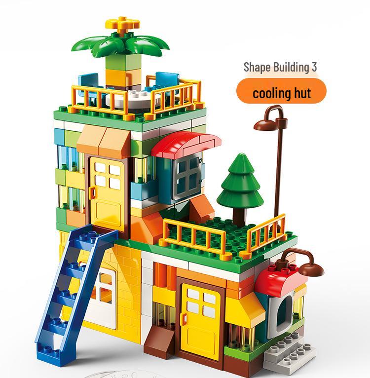 Rotating Windmill & Ferris Wheel Building Blocks Toy for Kids