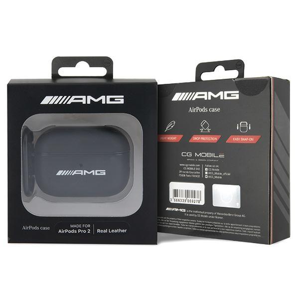 Amg Amap2Slwk Airpods Pro 2 (2022/2023) Cover Black/Black Leather White Logo