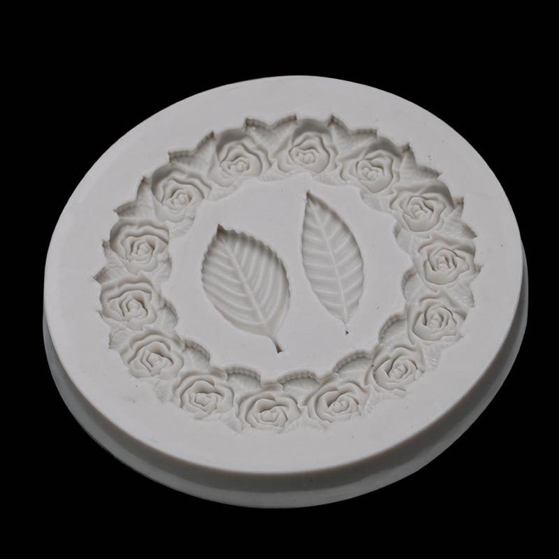 Rosette Leaves Silicone Mold For Resin Cake Diy Chocolate Sugar Baking Mould Picture Frame Molding Decoration Tool