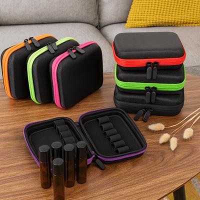 12 Slots Essential Oil Case Shockproof 10ML Capacity Aromatherapy Storage Bag Hard Shell Moisture-proof Box Roller Bottles