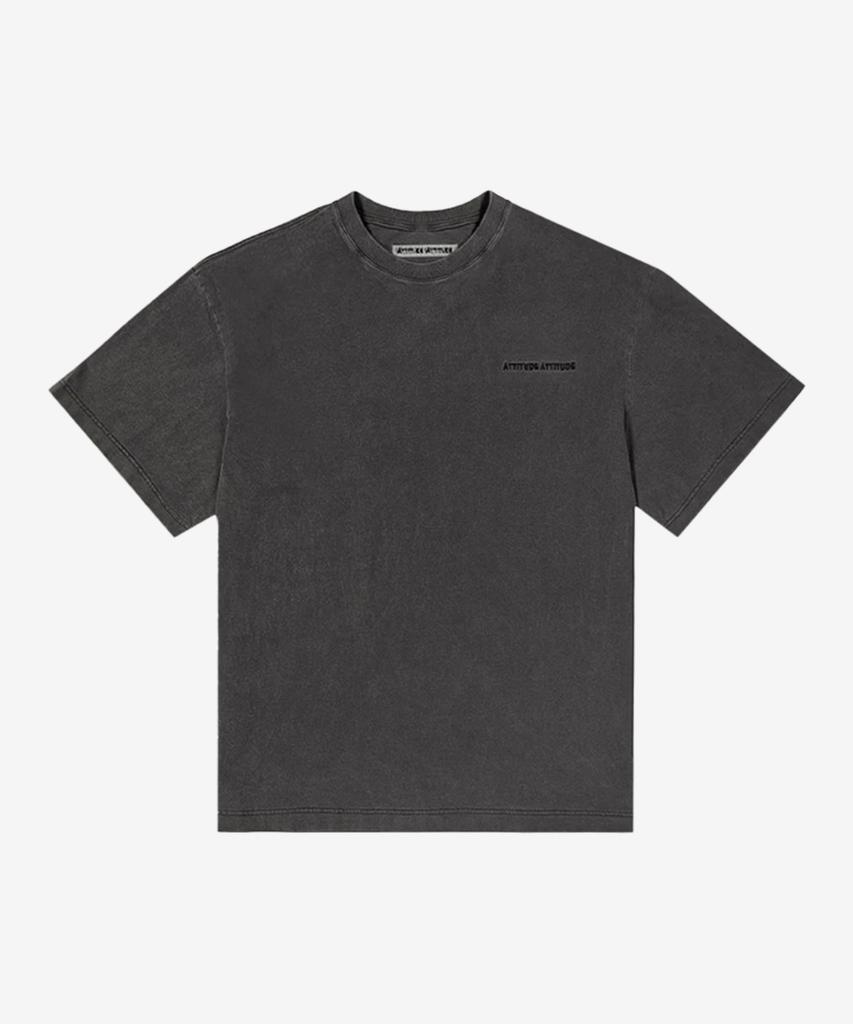 Aetityudeuaetityudeu Aa Curved Garment Dyeing Short Sleeve Gray