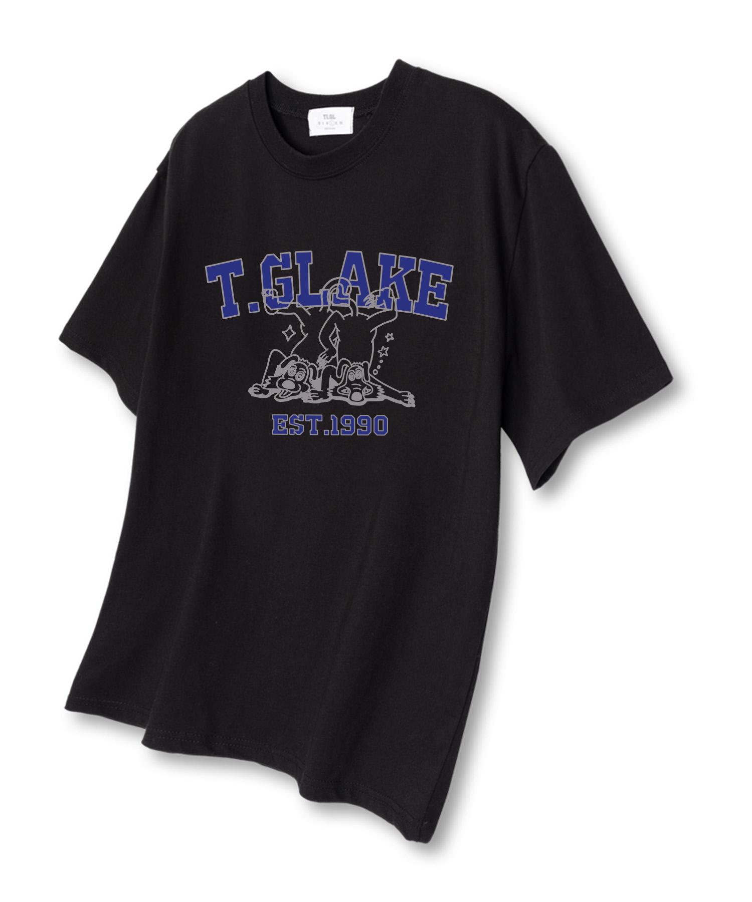 Tee Glake Two Dog Oversized Short Sleeve T-Shirt Black Xxl