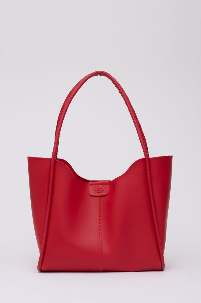 Women's Large Size Women's Hand and Shoulder Bag with Snap Fastener Wick Strap Faux Leather Makeup Bag