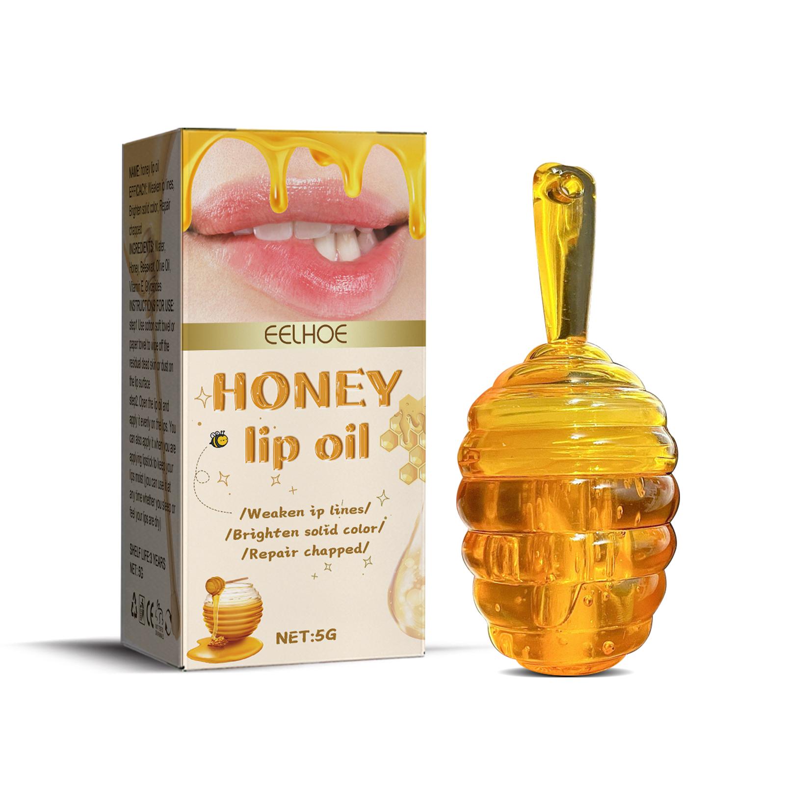 

EELHOE Медовое масло для губ: Увлажняющее масло для губ, уменьшающее морщины и предотвращающее растрескивание губ.