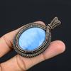 Owyhee Opal Pendant, 999 Copper Wire Wrapped Jewelry, Gemstone Pendant, Gift For Her Handmade Dainty Jewelry