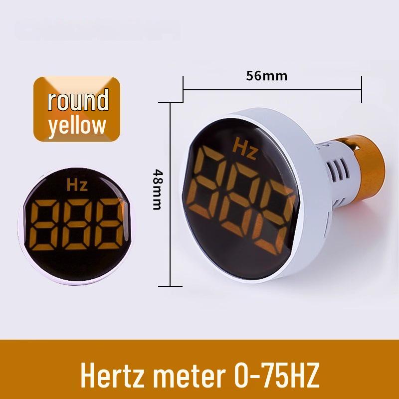 22mm Dual Display LED Voltage Current Frequency Meter - Round/Square