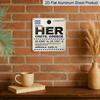 2D Flat, 1pc, Vintage Metal Aluminum Decorative Sign, ''HER Crete Greece'' Island Travel Decor for Bedroom, Living Room, Cafe, Bar, Balcony, Lounge
