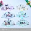 Cute Cartoon Folding Mini Fan: Portable Hand-Crank, Seven-Ribbed Design for Kids and Students