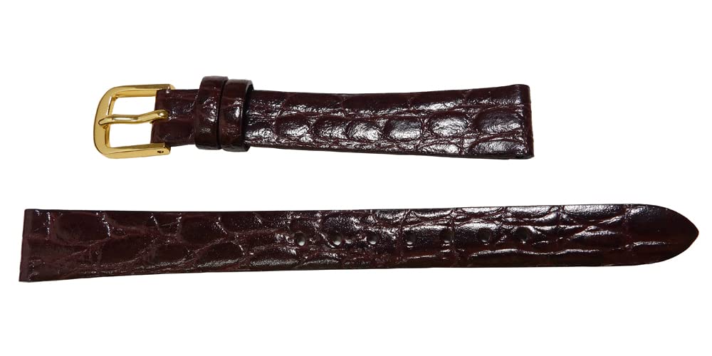 

SEIKO Watch Band 12mm DAQ2 Cowhide Crocodile Embossed Dark Brown [SEIKO] Women s