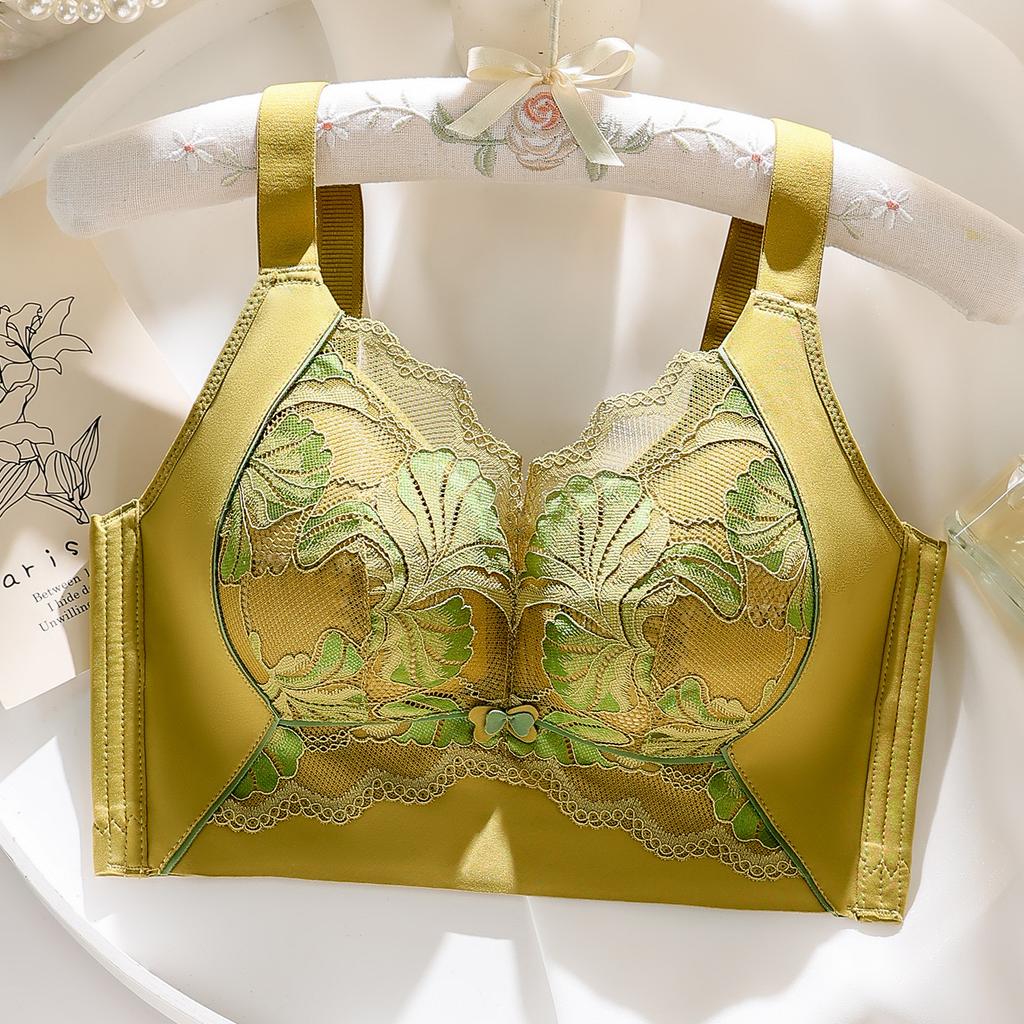 New Lace Large Size Adjustment Type, Thin Breasts, No Steel Rings, Bra Gathering, Big Breast Cup