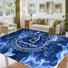 Everton Football Design Crystal Velvet Rug Soft Decorative Mat for Bedroom Entrance