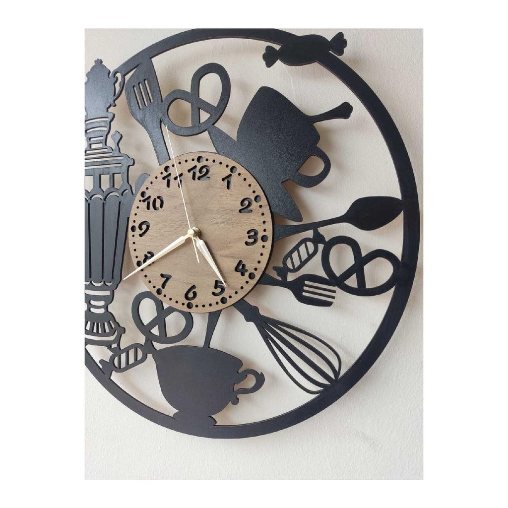 M-ra Lazer Kitchen Cafe Wanduhr – 40 x 40 cm