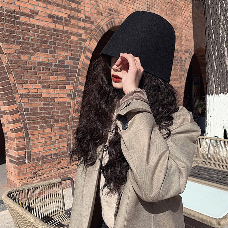 Vintage Hat British Woolen Bucket For Women Lady Ins Korean Solid Color Fisherman Cap Allmatch Outdoor Sunshade Basin Caps