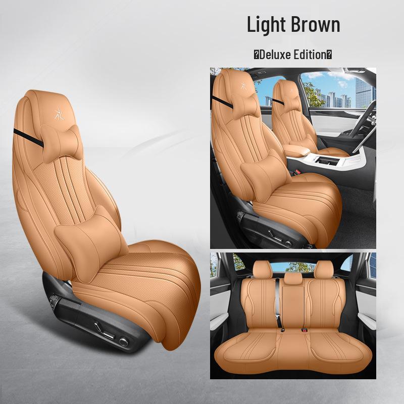 Galaxy L7 Full Leather Car Seat Cushion - Universal Four Seasons Set for Five-Seaters