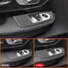 Carbon Fiber Car Power Window Lifter Control Panel Switch Lock Button Decoration Sticker For Mercedes Benz V Class 2015-