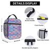 Rainbow Mermaid Scales Insulated Lunch Bag for Women Children Portable Food Boxes Thermal Lunch Box Tote