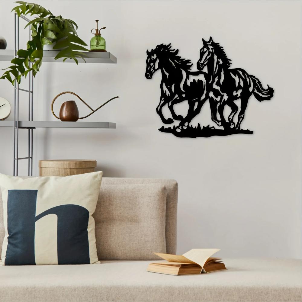 Elegant Horse-Shaped Metal Wall Decor - Perfect for Home Room Decor and Stylishly Enhancing Your Living Space