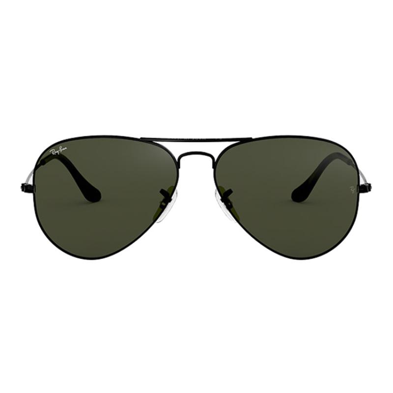 RayBan Aviator Alloy Black Frame Oval Sunglasses Men's