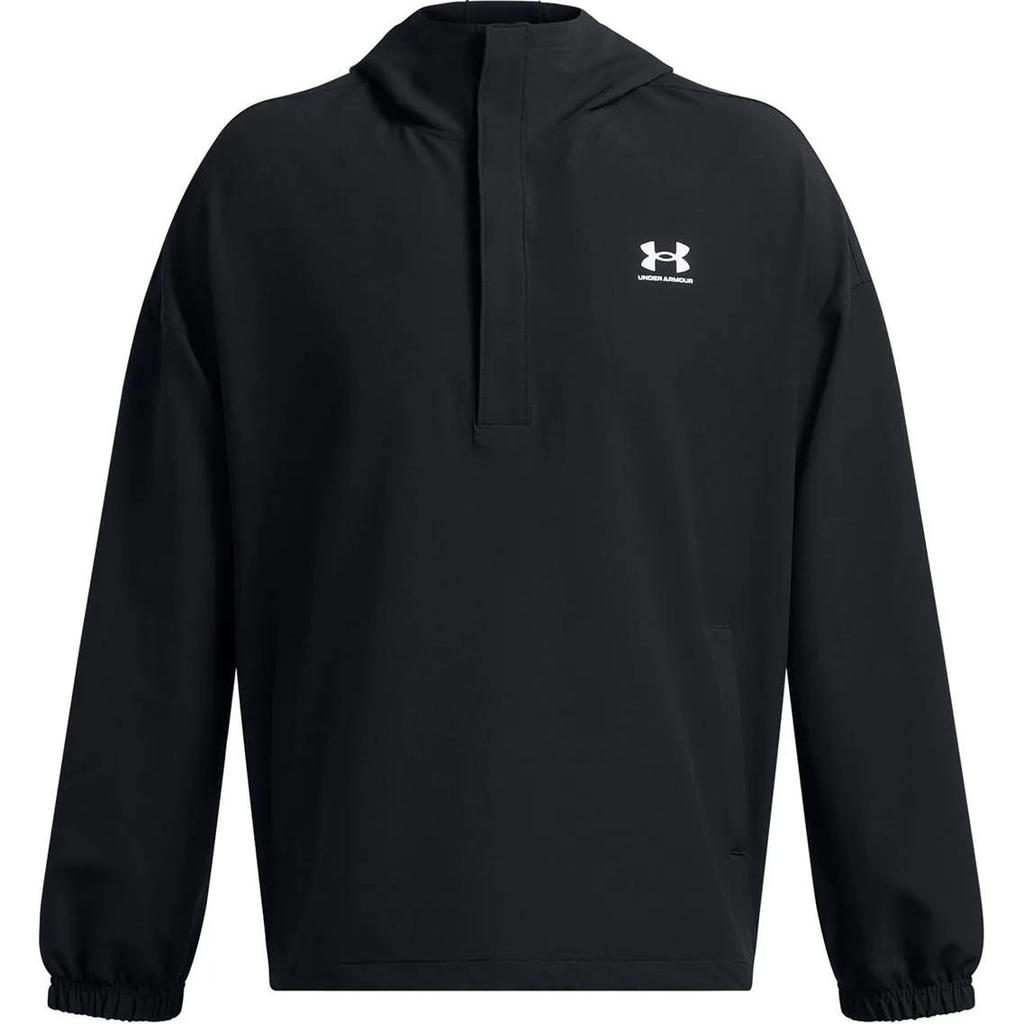 Under Armour Vibe Stormshell Hoodie With Small Logo Drop Shoulder Long Sleeve Sweatshirt Men sweatshirt Black 1386575-001