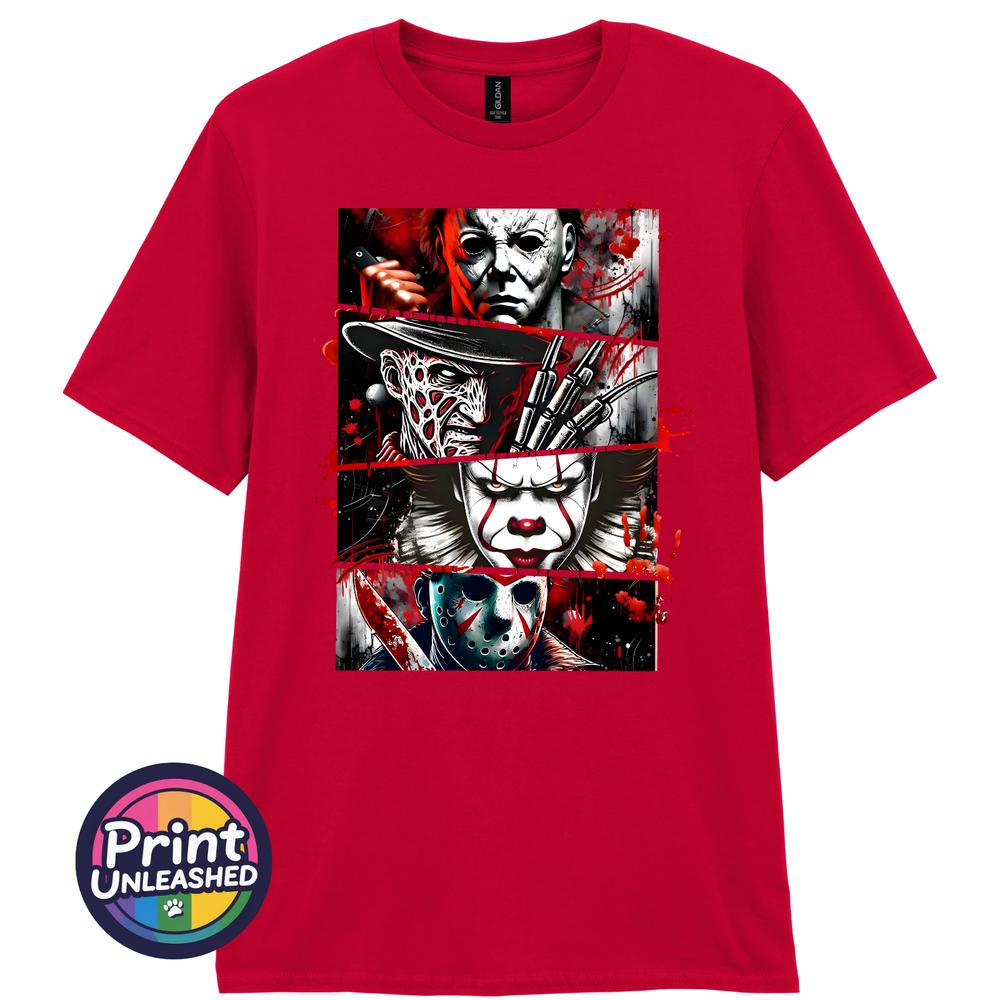 Horror Movie Graphic TShirt Jason Freddy IT Unisexs Halloween Tee Multiple Colours