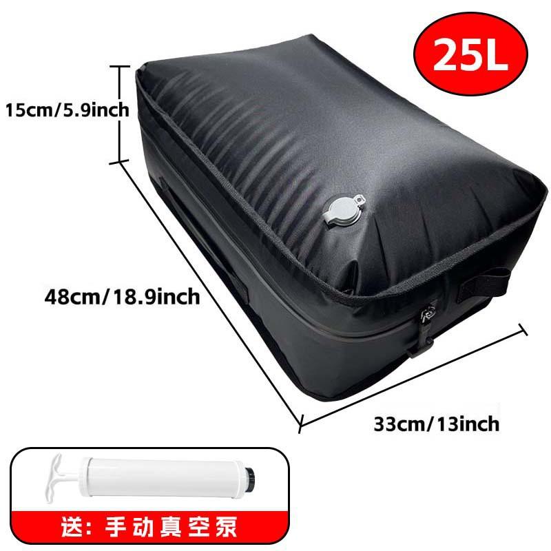 Vacuum Compression Bags Travel Clothes Storage Waterproof Airtight Packing Sack With Manual Pump Z003 Black Manual Pump