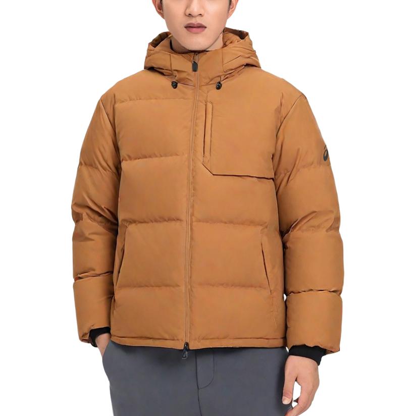 Asics Sports Lifestyle Series Water-Resistant Warm Hooded Jacket Men Jacket Dark-Brown 2031E871-200