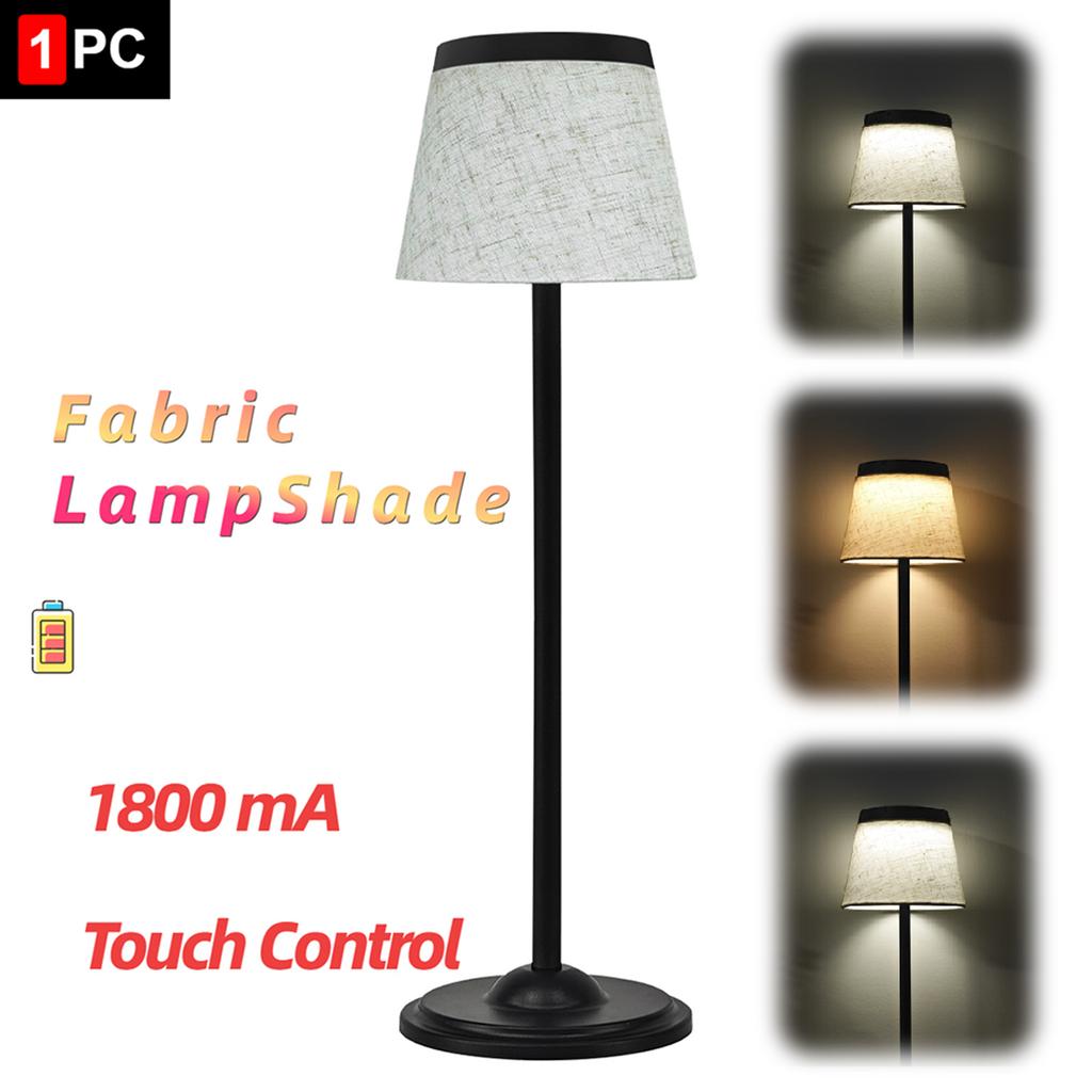 Rechargeable Table Lamps 1800mAh Battery Operated Desk Reading Lamp Touch Dimmable for Dining Room Bedroom
