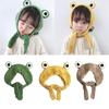 Cute for Frog Hat Big Ears Headgear Cartoon Knitted Hat Winter Warm Headdress