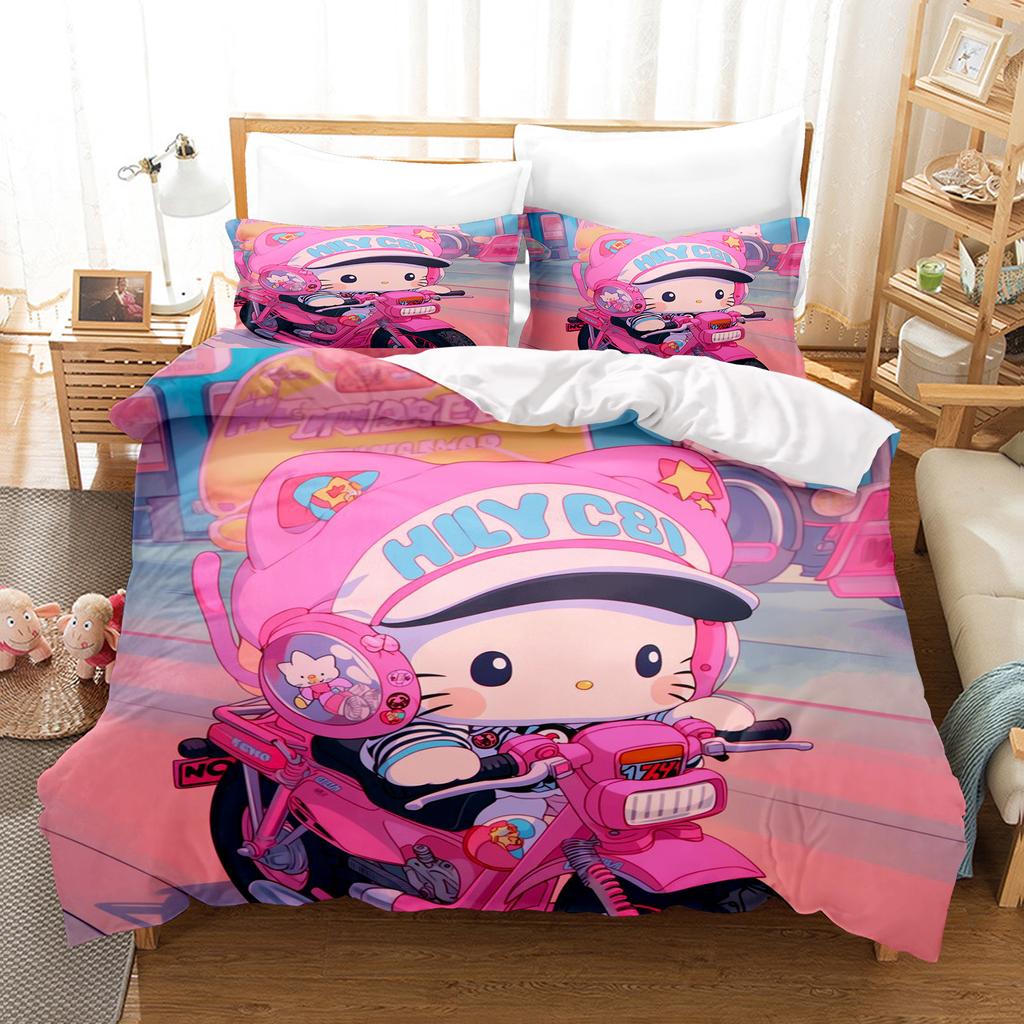 Hello Kitty Sypialnia Dziecięcy Komplet Pościeli Poszewka na Kołdrę Comforte Queen Z Poszewką na Poduszkę Boże Narodzenie Prezenty Dom