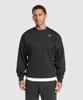 Gymshark Oversized Crest Crew Black A2c3j Bb2j